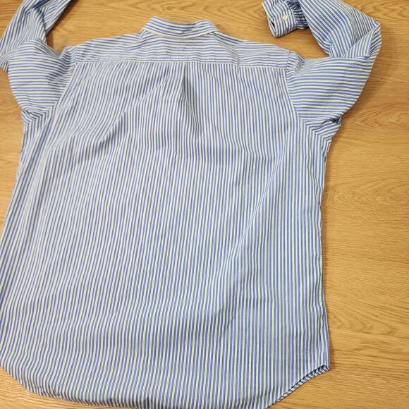 Polo Ralph Lauren 2XLT Classic Fit Blue Striped Button Down Shirt Green Pony - Picture 12 of 14